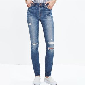 Madewell 9" High-Rise Skinny Jeans: Rip and Repair Edition‎ Size 28